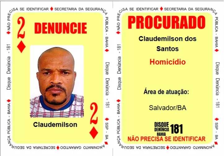 Imagem ilustrativa da imagem Líder do tráfico no Nordeste de Amaralina entra pro Baralho do Crime