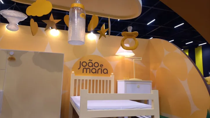 Stand da marca João e Maria, uma das novidades a nunciadas pela Cimed