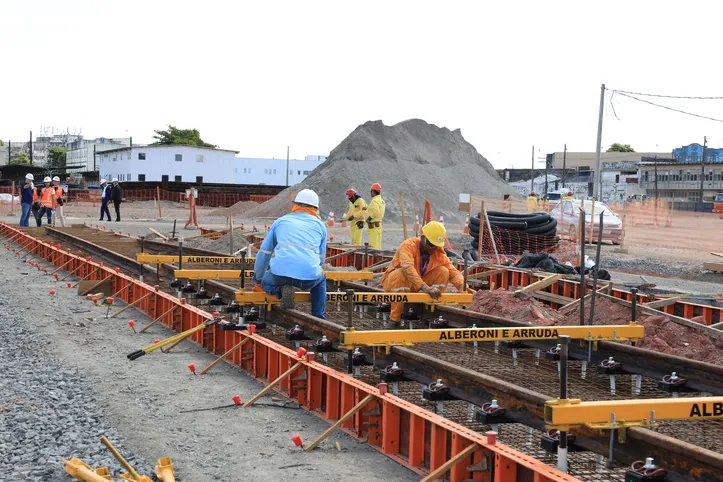 Evolução das obras do VLT