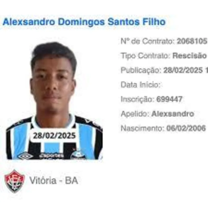 Alexsandro teve nome registrado no BID e já pode atuar pelo Grêmio