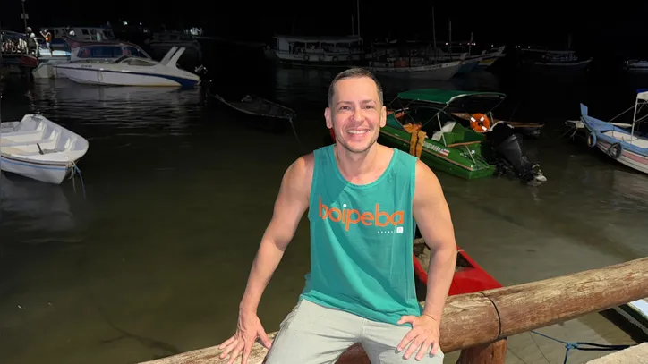 Foto noturna no Atracadouro de Boipeba