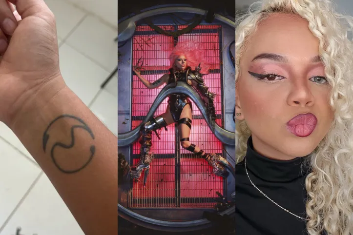 Tatuagem de Geovana Moura, fã de Lady Gaga | Capa do álbum 'Chromatica'