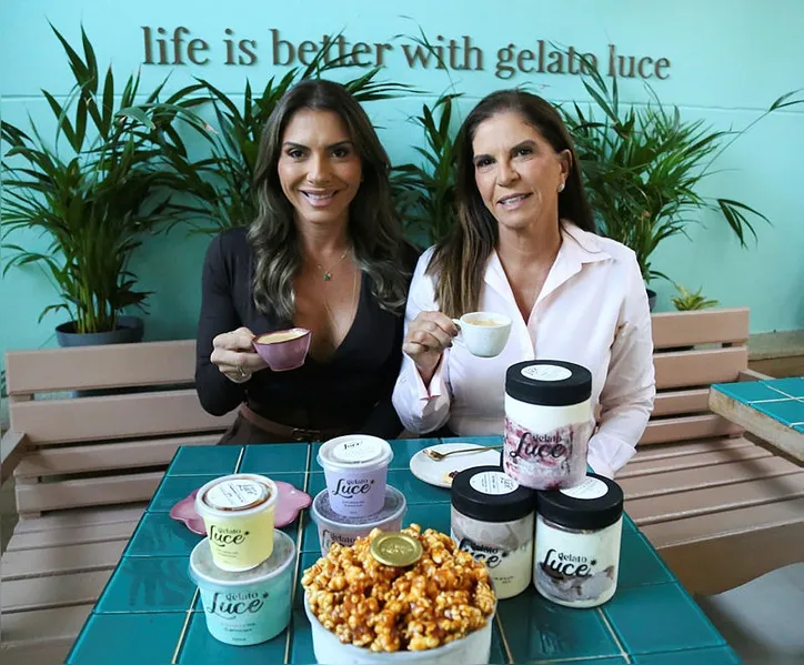 Kátia e Fernanda Luz, mãe e filha, se uniram para fundar a sorveteria artesanal, Gelato Luce
