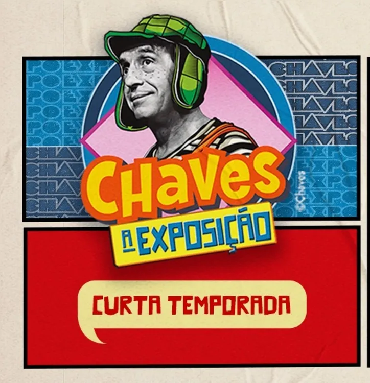 Exposição sobre Chaves em shopping