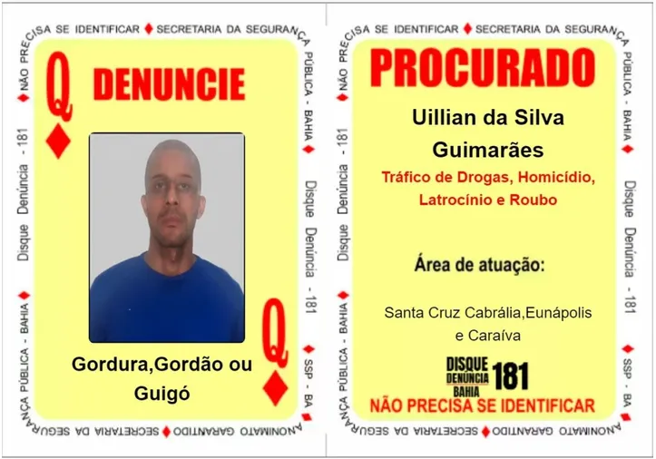 Homem ocupava a carta "Dama de Ouros do Baralho do Crime da SSP