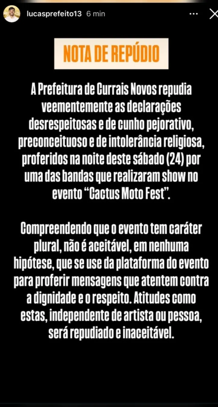 Nota de repúdio