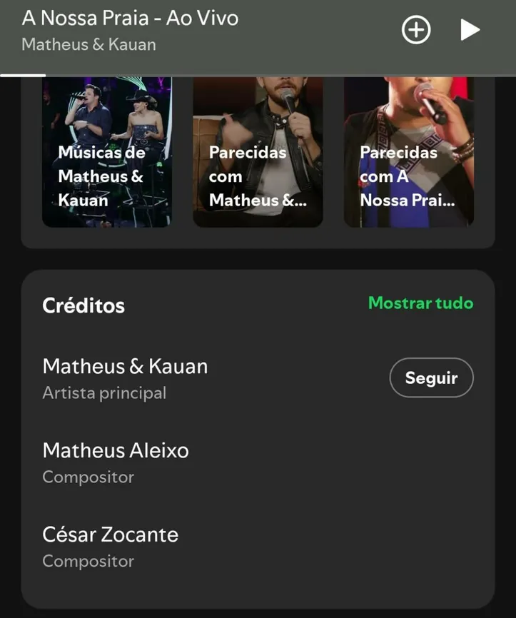 Matheus assina como compositor