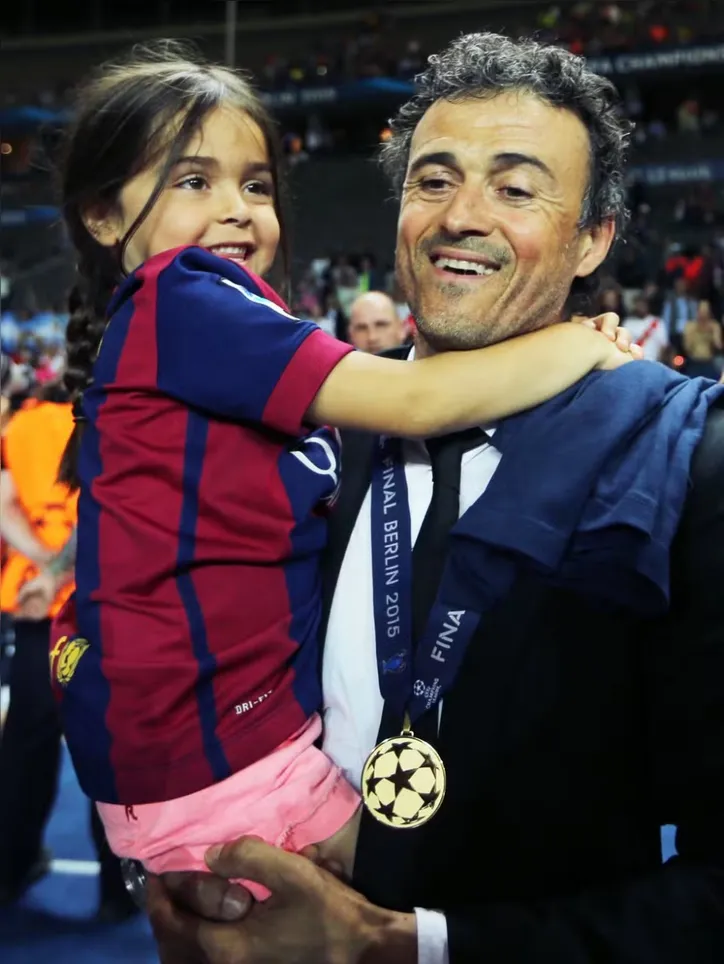 Luis Enrique com a filha Xana