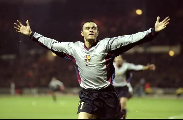 Luis Enrique quando era jogador pelo Barcelona