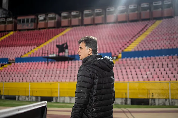 Fábio Mota antes da partida do Vitória contra o Universidad Católica, pela Copa Sul-Americana