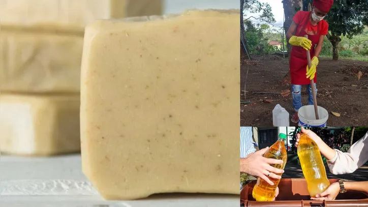 Eco-sabão produzido pela Jaqueira