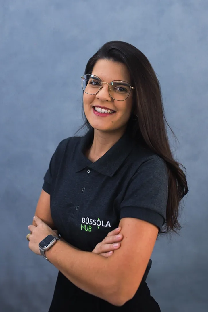 A diretora de expansão do Bússola Hub, Morgana Zanetti,