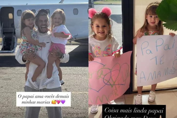 Zé Felipe mostrou os momentos em uma rede social