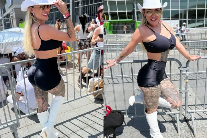 Andressa Urach no show de Beyoncé