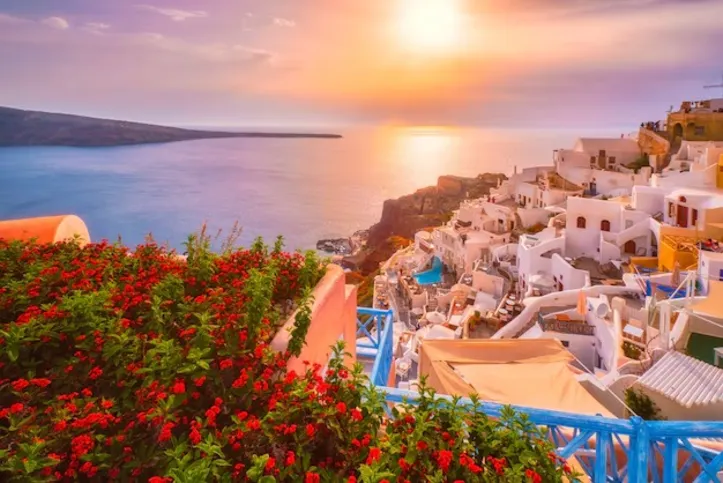 Santorini, na Grécia,
