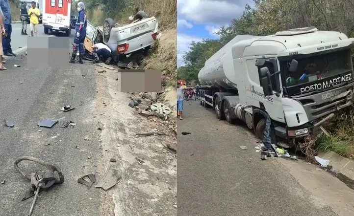 Veículo do casal foi atingido de frente