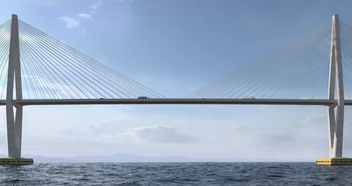 Cabos de sustentação garantem estabilidade da ponte