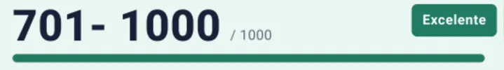 Score de 701 a 1000