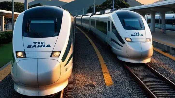 Imagem ilustrativa presente na capa do projeto da ferrovia