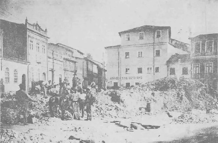 Obras da Avenida Sete de Setembro em Janeiro de 1915
