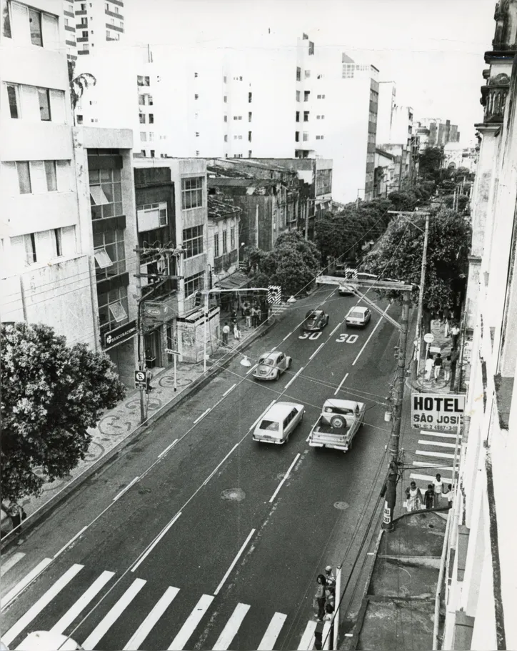 Vista da Avenida Sete nos anos 1980