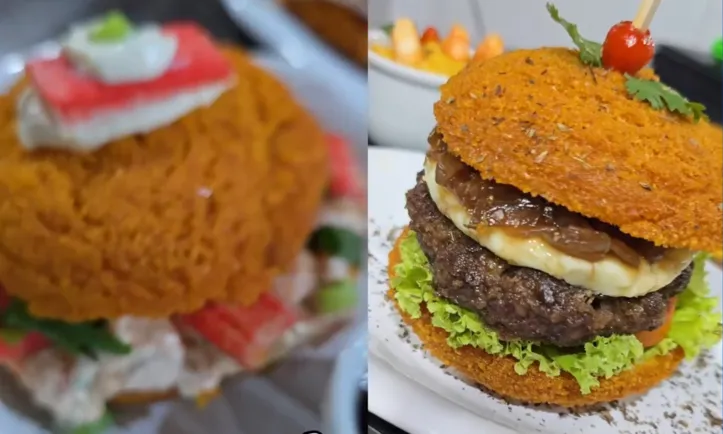 Sabores de sushi e hamburguer.