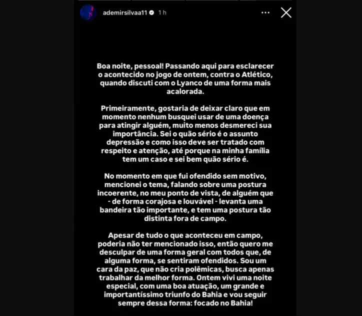 Pronunciamento de Ademir