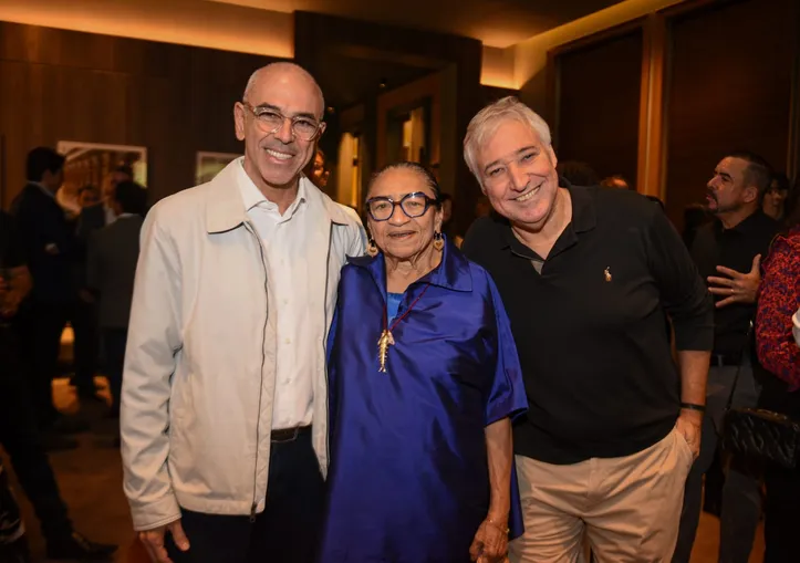 Lícia Fábio e os idealizadores do Wine Brasil Music, Marcelo Safadi e Marcelo Magalhães