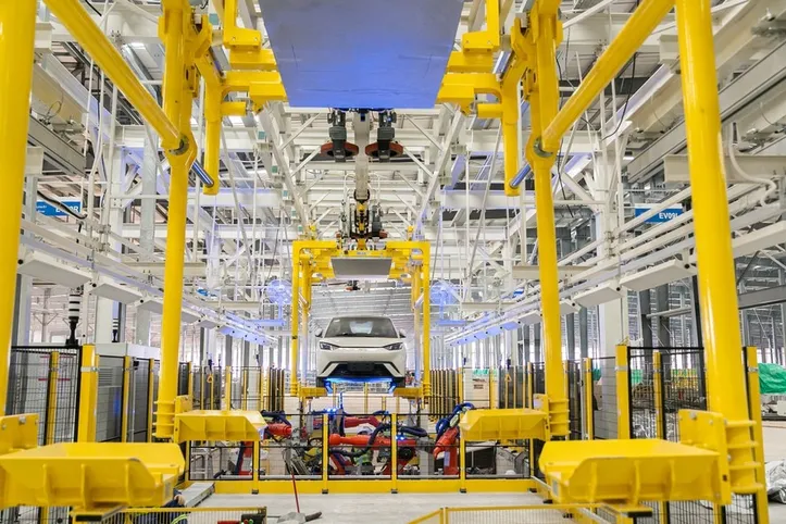 Fábrica da BYD, em Camaçari, na Bahia