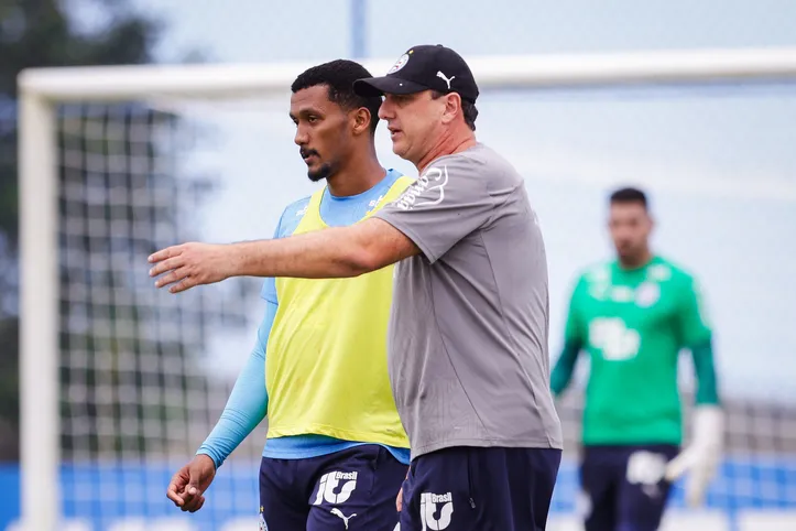 Rogério Ceni e Rezende durante o treino desta sexta-feira, 22