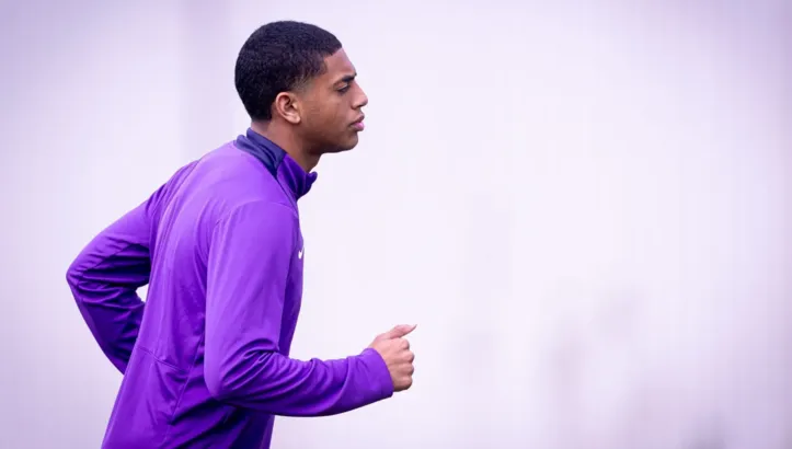 Kauê Furquim em treino do Corinthians