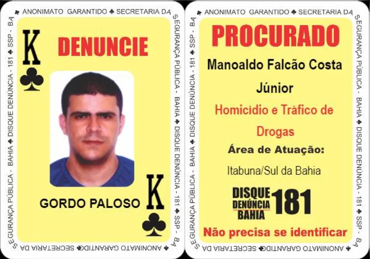 Gorso Paloso é procurado por participação em homicídio e tráfico de drogas, em Itabuna