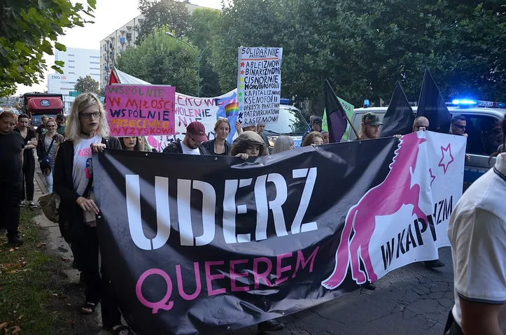 Marcha da Igualdade, em Katovice na Polônia, em 2018