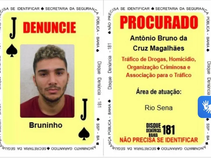 O criminoso fazia parte do "Baralho do Crime"