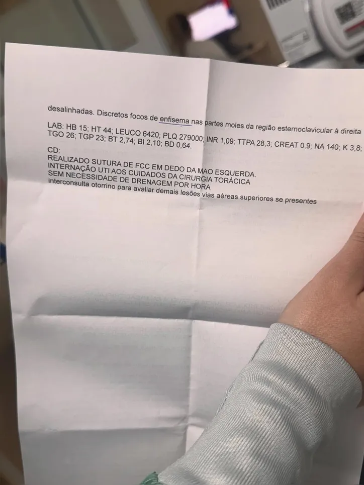 Laudo médico de Livinho