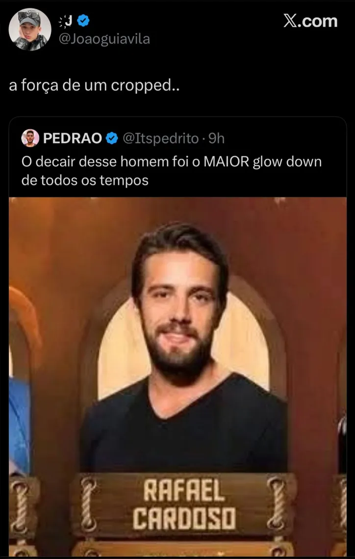 Post de João Guilherme no X