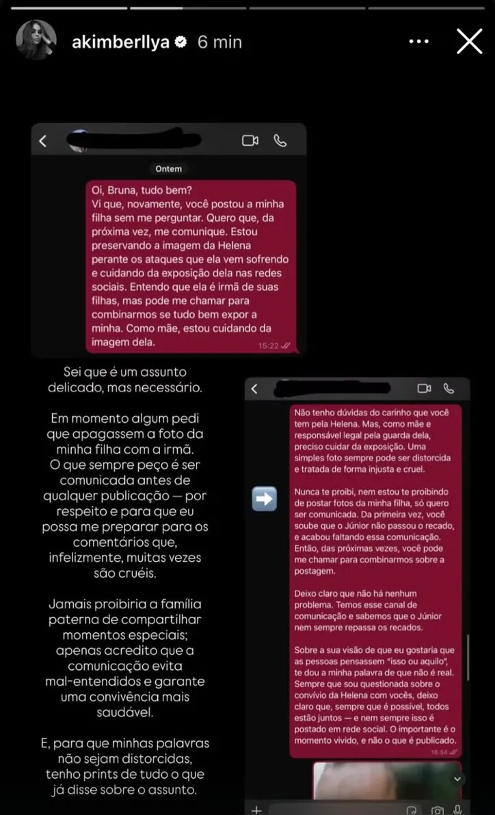 Imagem ilustrativa da imagem Mãe da filha de Neymar expõe conversa íntima com Biancardi