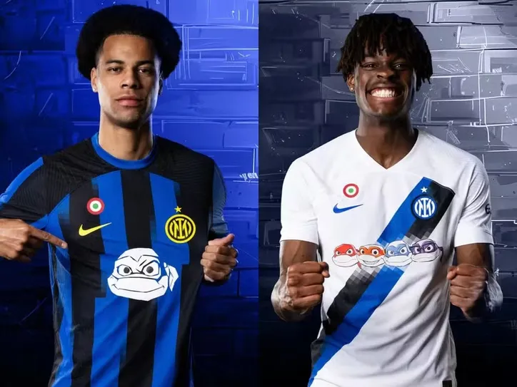Camisa das Tartarugas Ninja da Inter de Milão