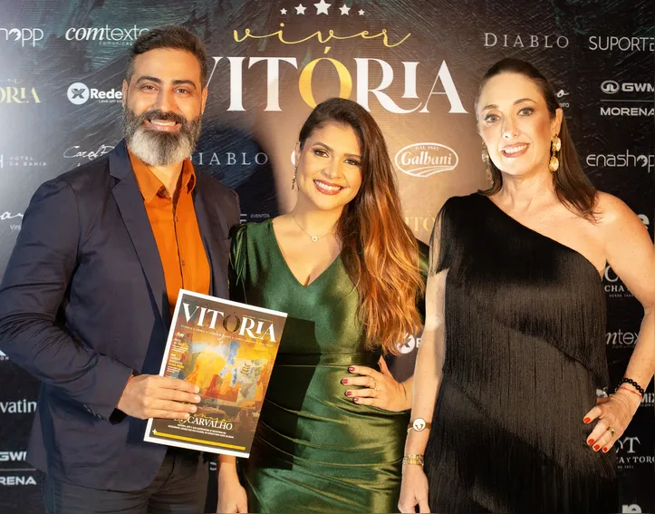 Leandro Maia, Yêda Nunes e Luzia Novis celebram o primeiro ano da Revista Viver Vitória