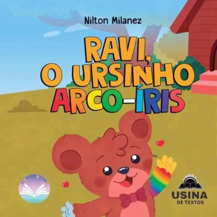 Além do português, Ravi, o Ursinho Arco-Íris, tem tradução para o inglês e o francês