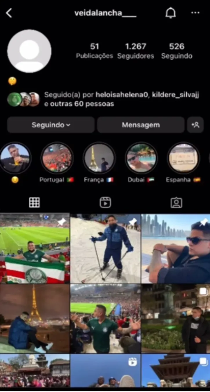 André Luis Sales Cunha se identificava no Instagram como "velho da lancha"
