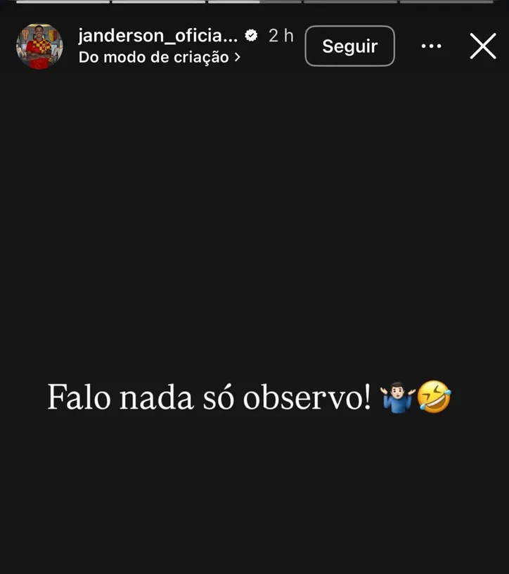 Imagem ilustrativa da imagem Vendido, Janderson posta indireta em deboche pós eliminação do Vitória