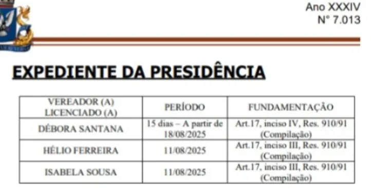 Imagem ilustrativa da imagem Vereadora Débora Santana estende licença após escândalo familiar