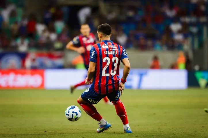 Sanabria em sua estreia pelo Bahia