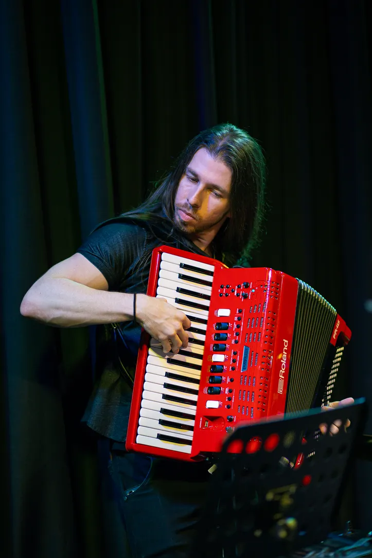 O sanfoneiro Henrique Badermann