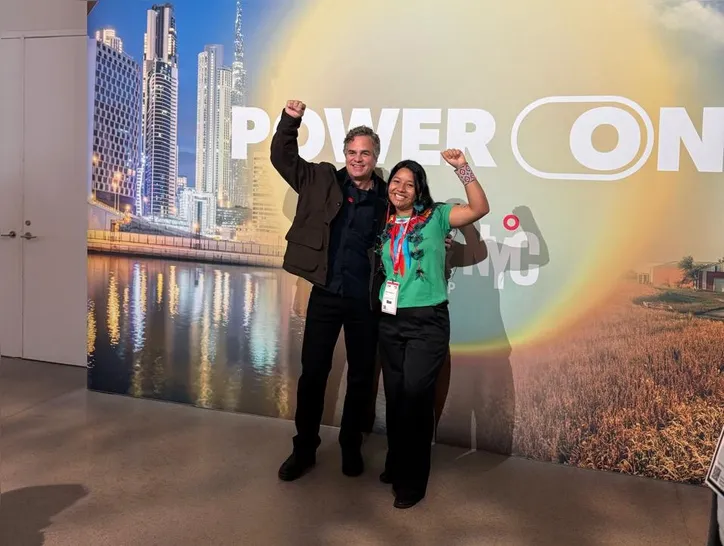 O ator Mark Ruffalo foi uma das presenças no palco da Climate Week