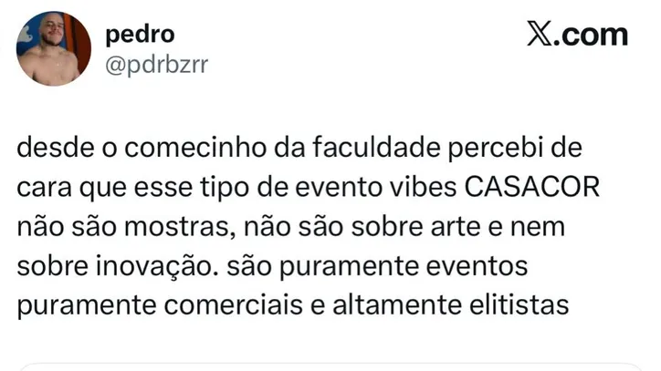 Comentário de um internauta