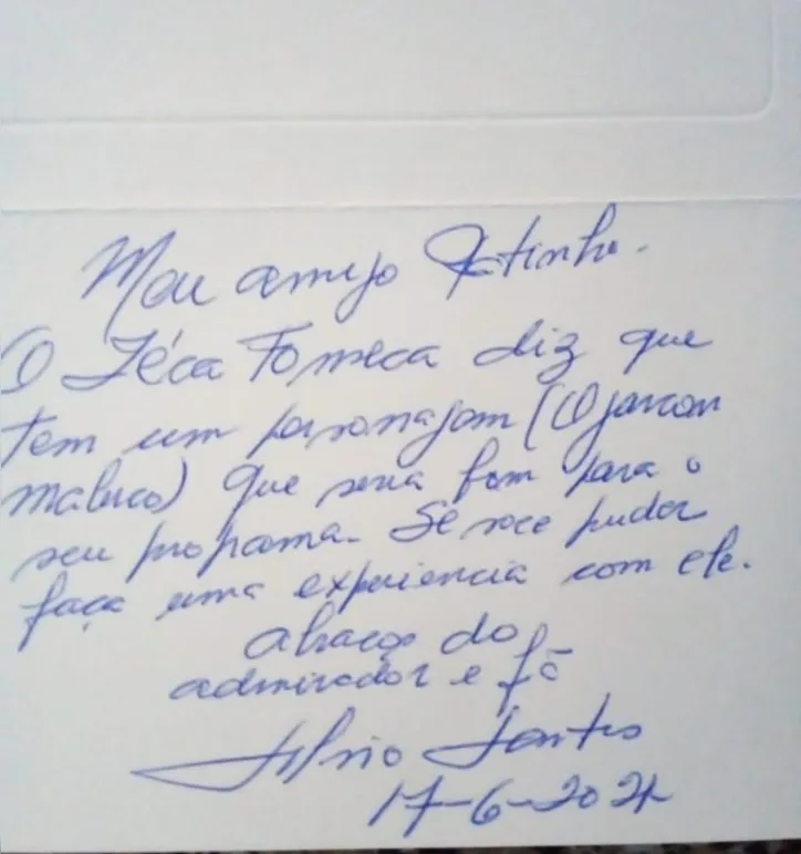 Carta escrita por Silvio Santos