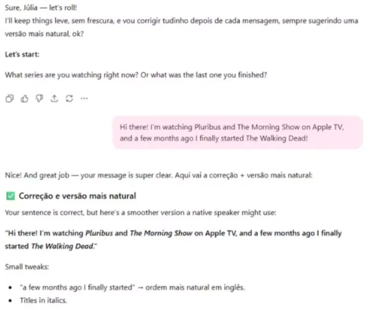 Usar para conversa diária