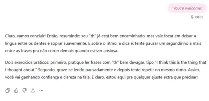 Treinador de pronúncia